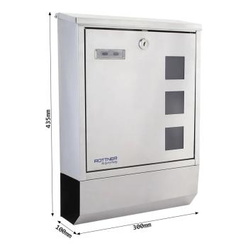 Preview: Rottner Briefkasten Corto Inox T06194